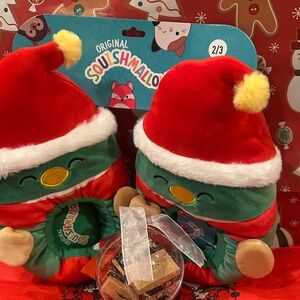 Squishmallows Red and Green Holiday AccessoriesSLIPPERS GREAT FOR CHRISTMAS 🎄